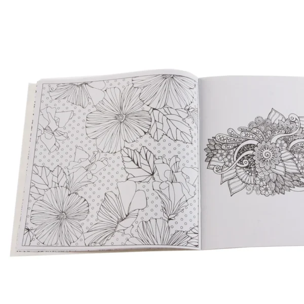 kf-HTB1cb1Ba5zxK1RkSnaVq6xn9VXaa 12 Pages Mandalas Flower Coloring Painting Drawing Art Book Children & Adult