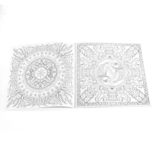 kf-HTB1jHWBa5zxK1RkSnaVq6xn9VXaW 12 Pages Mandalas Flower Coloring Painting Drawing Art Book Children & Adult