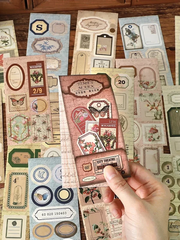 20 Pcs Self-adhesive Sticker Book for Handbook