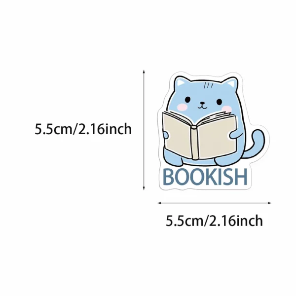 10/30/50pcs Ins Style Cute Cartoon Blue Bookish Stickers