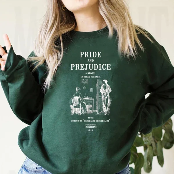 Pride and Prejudice Sweatshirt Jane Austen Hoodie Bookish Sweater