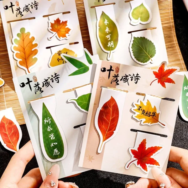 3 Pieces Magnetic Bookmarks Leaves Clip Small Bookmark