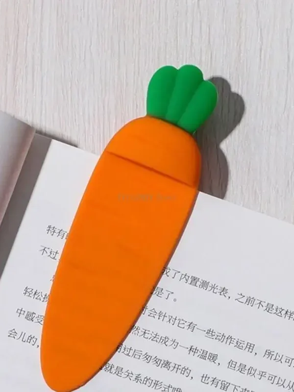 Carrot Page Marker Decorative Silicone Bookmarks