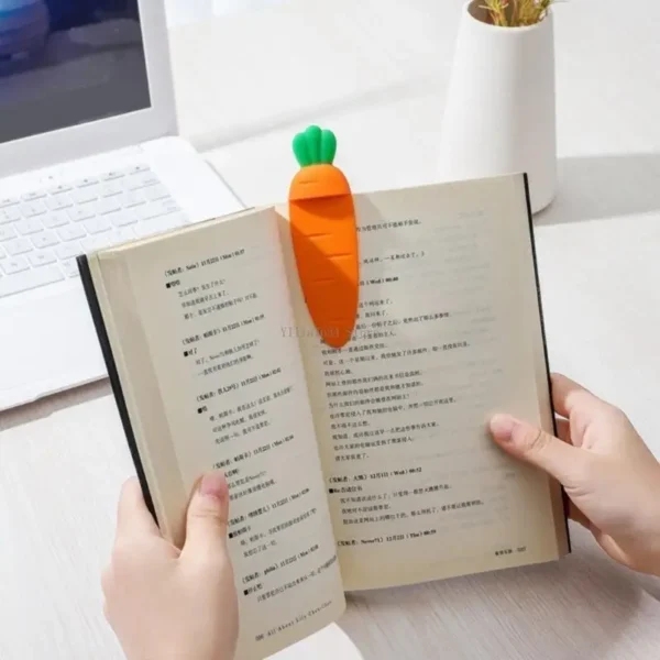 Carrot Page Marker Decorative Silicone Bookmarks