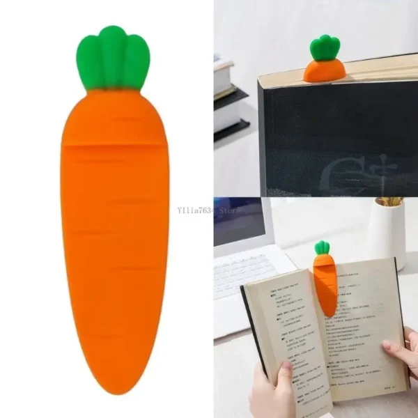 Carrot Page Marker Decorative Silicone Bookmarks