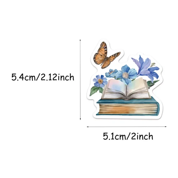 50PCS Bookish Sticker Bundle Graffiti Waterproof Stickers