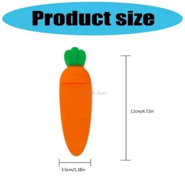 Carrot Page Marker Decorative Silicone Bookmarks