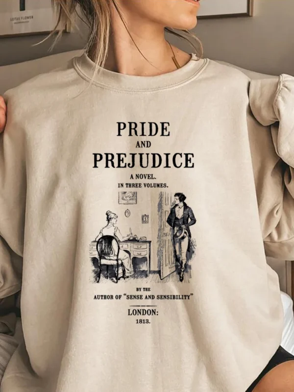 Pride and Prejudice Sweatshirt Jane Austen Hoodie Bookish Sweater
